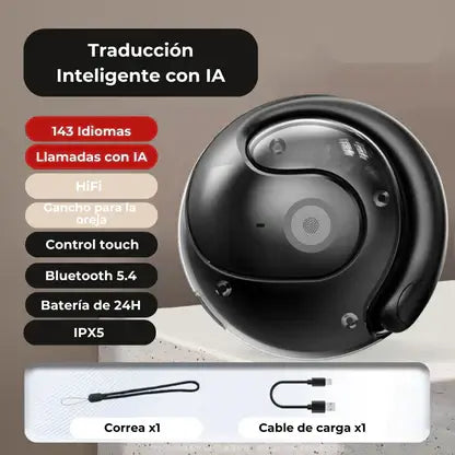 Auriculares Bluetooth de traducción con Inteligencia Artificial T1