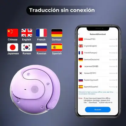 Auriculares Bluetooth de traducción con Inteligencia Artificial T1
